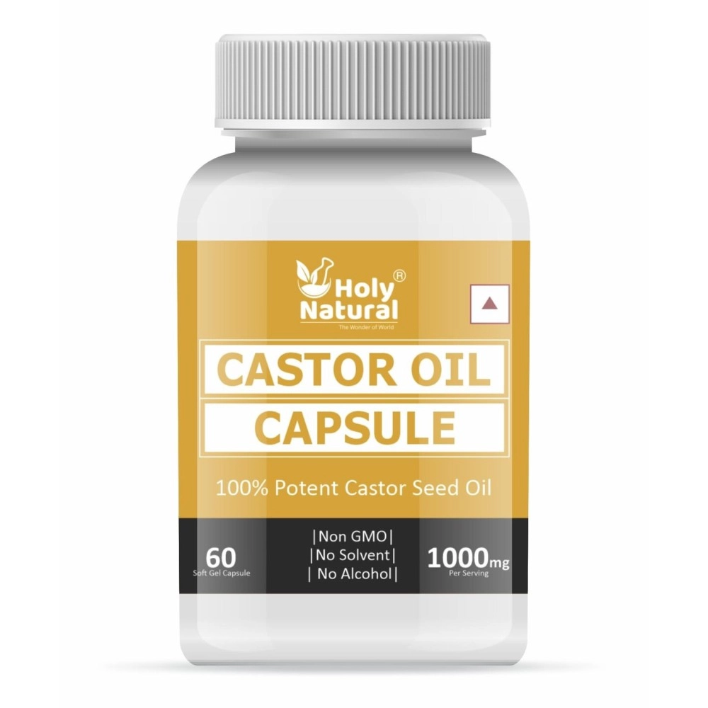 Holy Natural - The Wonder of World Castor oil Capsules 60 Softgel Capsule