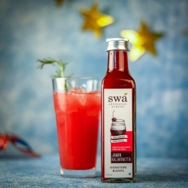 Swa Artisanal Syrups Jamun Kala Khatta 250Ml Liquid, 100% Natural, Makes 10-15 Drinks, Perfect For Cocktails/Mocktails/Lemonades/Ice Gola/Craft Coffees