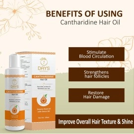 7DAYSNATURAL Cantharidine Hair Oil | Nourishing Hair Oil with Sesame Oil & Brahmi | Strengthens & Revitalizes Hair | Suitable for Men & Women (100ml)