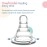 Luv Lap Essential Teat/Nipple for Slim Neck Bottle, 4pcs, Variable Flow, 9m+