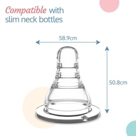 Luv Lap Essential Teat/Nipple for Slim Neck Bottle, 4pcs, Variable Flow, 9m+