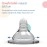 Luv Lap Anti-Colic Natura Flo Teat/Nipple for Wide Neck Bottle, 4pcs, Fast Flow, 6m+