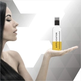 Chariot New York Plastic Hair Root Applicator Bottle With Comb Cap For Applying Hair Oil, Shampoo And Medicine 120 Ml Pack Of 2 (Clear)