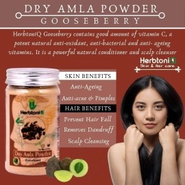 HerbtoniQ 100% Natural Dry Amla Powder, Reetha Fruit Powder & Shikakai Fruit Powder For Healthy Hair Care Pack (400 g)