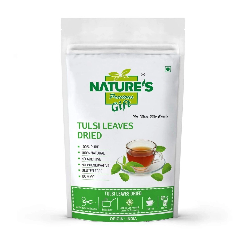 NATURE\'S GIFT - FOR THOSE WHO CARE\'S Tulsi Leaves Dried | Tulsi Tea | Holy Basil - 100 GM