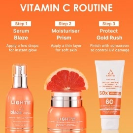 Light Up Beauty Thd Ascorbate Vitamin C Face Serum | Vitamin C Serum For Glowing Skin | Vit C Serum With Hyaluronic Acid For Men & Women | Suitable For All Skin Types - 30Ml