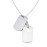 Yellow Chimes Stainless Steel Daily Wear Plain Army Dual Dog Tag Pendant Necklace for Men (Silver) (YCSSCH-TAGDUAL-SL)