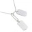 Yellow Chimes Stainless Steel Daily Wear Plain Army Dual Dog Tag Pendant Necklace for Men (Silver) (YCSSCH-TAGDUAL-SL)