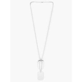 Yellow Chimes Stainless Steel Daily Wear Plain Army Dual Dog Tag Pendant Necklace for Men (Silver) (YCSSCH-TAGDUAL-SL)