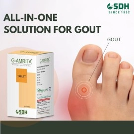 SHREE DHANWANTRI HERBALS Naturals G Amrita Capsule helps in Gout, Joint Pain Relief by Healthy Uric Acid Level, helps reduce swelling & Pain, Supplement for Joint care pack of 120 (60x2) Capsules