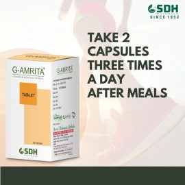SHREE DHANWANTRI HERBALS Naturals G Amrita Capsule helps in Gout, Joint Pain Relief by Healthy Uric Acid Level, helps reduce swelling & Pain, Supplement for Joint care pack of 120 (60x2) Capsules