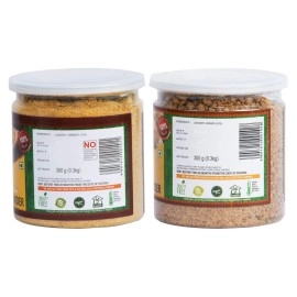 Dhampure Speciality Ginger Jaggery Powder + Turmeric Powder Combo - 600 Grams