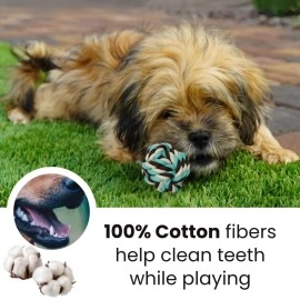 Otterly Pets 6 Pack Rope Balls for Small Dogs & Puppies - Durable, Interactive Chew Toys - for Playtime and Fetch- Ideal for Teething, Training, and Playtime