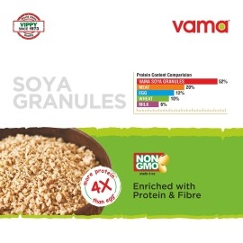 Vama Soya Mince-Granules 99% Fat-free Gluten-free Nutrient-Rich Healthy Products 250g