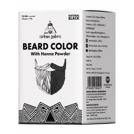 Urbangabru Beard Color with Henna Power for Men, 70g - Black (Pack of 1)