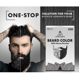 Urbangabru Beard Color with Henna Power for Men, 70g - Black (Pack of 1)