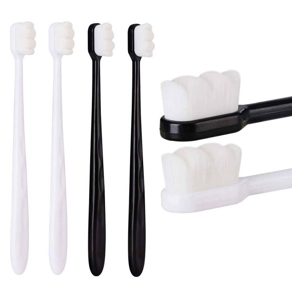 hongjin Extra Soft Toothbrush, Ultra Soft-bristled Adult Toothbrush Micro Nano 15000 Floss Bristle Good Cleaning Effect for Sensitive Teeth Oral Gum Recession