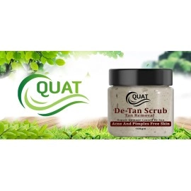 Quat De-Tan Face Scrub For Natural Glowing And Pimple Free Skin For men and women(100 Gm)