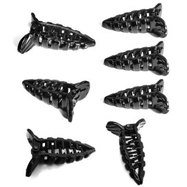 BHARATGAURAV - Hair Accessories Plastic Banana Clips/Clutch for Girls and Women (Pack of 6,Black)