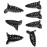BHARATGAURAV - Hair Accessories Plastic Banana Clips/Clutch for Girls and Women (Pack of 6,Black)