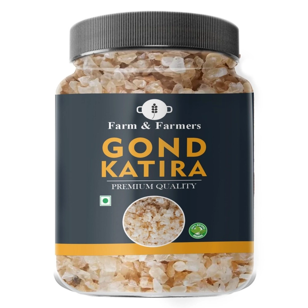 Farm & Farmers Gond Katira Tragacanth Gum 400g | Natural Body Coolant & Digestive Booster | Premium Quality Edible Gum for Summer Drinks, Desserts, Sharbat, Falooda, Smoothies & Ayurvedic Wellness