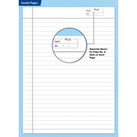 Rush 452 Pages A4 Size Notebook - Single Line Ruled (29 x 21 cm) | Ruled notebooks for Writing | Register Notebook for Students | Pack Set of 1 | Copy for Students