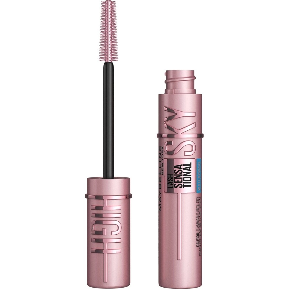 Maybelline New York Sky High Waterproof Mascara Makeup, Volumizing, Lengthening, Defining, Curling, Multiplying, Buildable Formula, Very Black, 1 Count