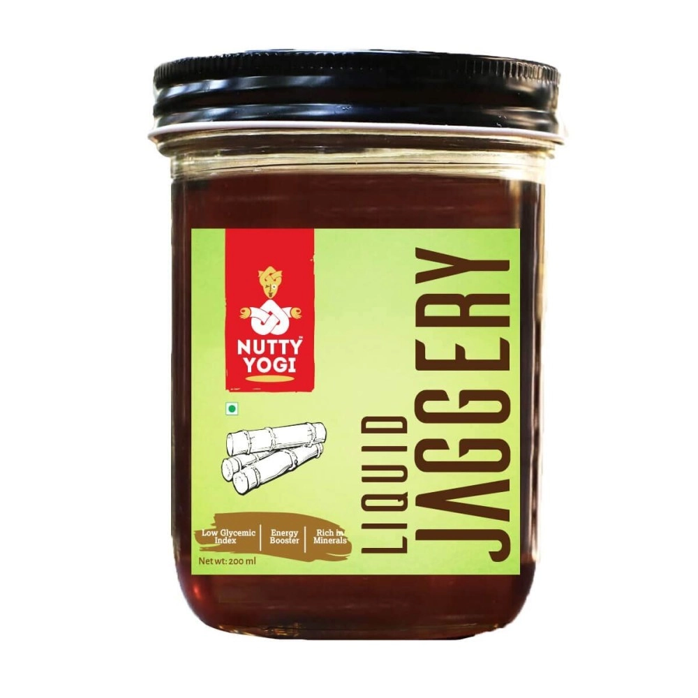 Nutty Yogi Liquid Jaggery, Indian Original Gur, Gud, 200ml (Pack of 1)