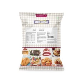 Bakersveggie Eggless Cake Premix, 1 Kg (Vanilla Cake Premix Prime)