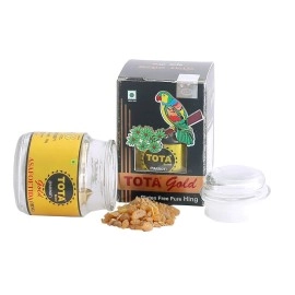 TOTA Gold 100% Pure Hing Crystals - 100% Natural Gluten Free Heeng / Asafoetida Granule (Nothing Else Mixed) - 10 Gm