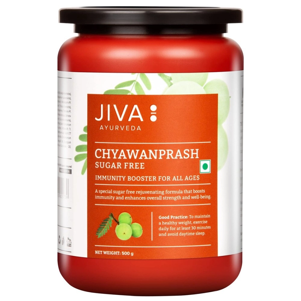 Jiva Sugar Free Chyawanprash | 500gm (Pack of 1) | 100% Pure & Natural | Rich in Vitamin-C No Added Sugar | Natural Rejuvenate & Immunity Booster