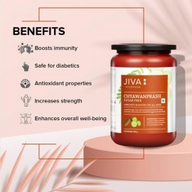 Jiva Sugar Free Chyawanprash | 500gm (Pack of 1) | 100% Pure & Natural | Rich in Vitamin-C No Added Sugar | Natural Rejuvenate & Immunity Booster