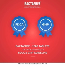 BACTAFREE Chlorine Tablets for Water Tank | Purify 1000 Litres per Tablet, 150 Tablets | Water Purification Tablet, Overhead & Underground Water Cleaning | Effervescent Disinfectant Tablets, Pack of 1