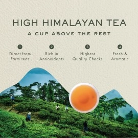 Makaibari Roasted Darjeeling Loose Leaf Black Tea, 100g Tin Caddy, 100% Darjeeling Long Leaf Tea, Smoky Flavor