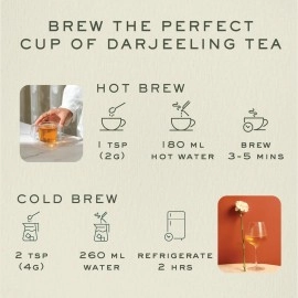 Makaibari Roasted Darjeeling Loose Leaf Black Tea, 100g Tin Caddy, 100% Darjeeling Long Leaf Tea, Smoky Flavor