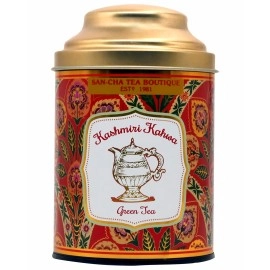 Sancha Tea Boutique Kashmiri Kahwah Tea (75+Cups) 100% Rainforest Alliance Certified Real Spices, Desi Kahwa, Detox Green Tea