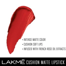 Lakm Cushion Matte Lipstick, Red Blaze, 4.5 g