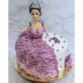 Royals Plastic Doll Topper for Birthday Cake , 2pc, Random Colour