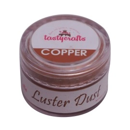 Encrust Ventures Tasty crafts Luster Dust | Pearl Dust | Edible Product for Cake Dcor | Sparkling Effect | topping | Glittering Shiner Dust | For Decorative Use, 4.25 gm - Copper