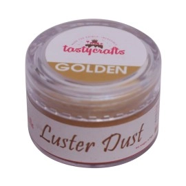 Encrust Ventures Tastycrafts Luster Dust | Pearl Dust | Edible Product for Cake | Glittering Shiner Dust | 4.25 gm - Golden