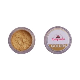 Encrust Ventures Tastycrafts Luster Dust | Pearl Dust | Edible Product for Cake | Glittering Shiner Dust | 4.25 gm - Golden