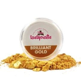Encrust Ventures Tastycrafts Luster Dust | Pearl Dust | Edible Product for Cake | Glittering Shiner Dust | 4.25 gm - Golden