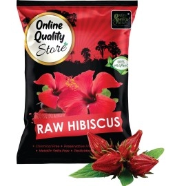 Online Quality Store 100% Pure Raw Dried Hibiscus_100g - The Green Herbs Organic Hibiscus Powder | Hibiscus Pure Herbal 100% Natural Raw & Dried Ayurvedic Powder for Face Pack