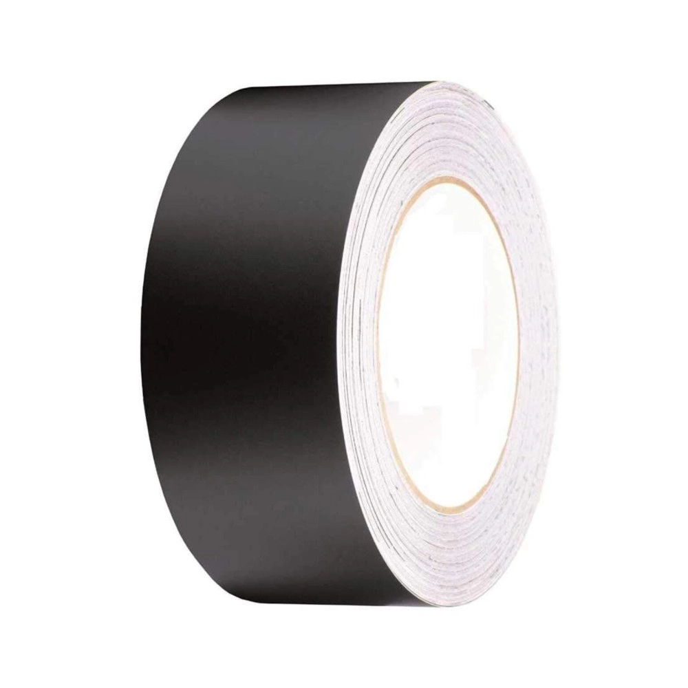 KREEPO Black Matt Self- Adhesive Vinyl Tape Roll (Size 2inch X 25Feet)
