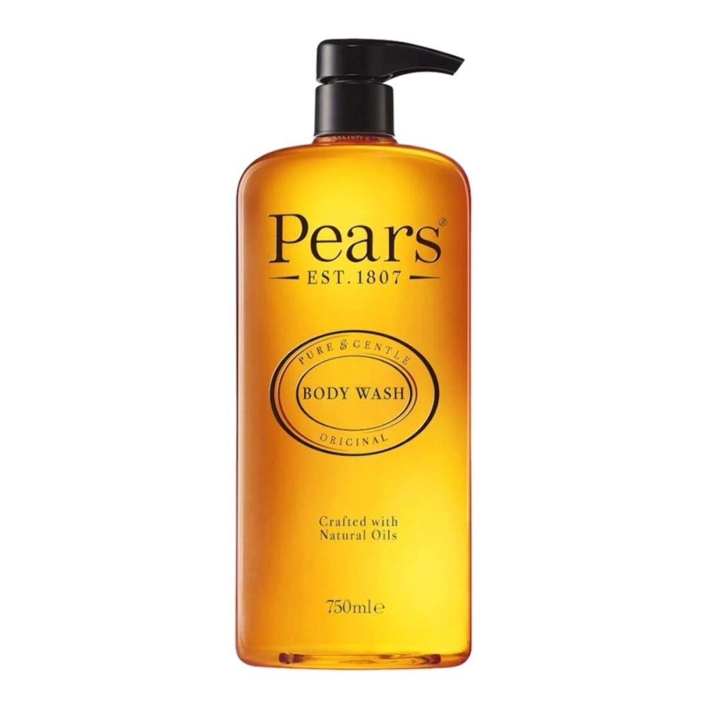 Pears Pure & Gentle Body Wash - Soap-free Cleanser - Nourishing Gel with 98% Pure Glycerin & Natural Oils - for Glowing Skin 10x More Moisturiser - Beauty Bath for Moisturising Care - 750ml