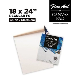 Fine Art Pidilite Fevicryl Canvas Pad, White (18 X 24) (1U - 10 Sheets)