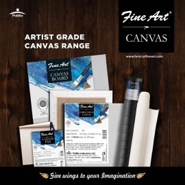 Fine Art Pidilite Fevicryl Canvas Pad, White (18 X 24) (1U - 10 Sheets)