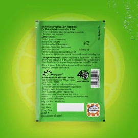 DR. MOREPEN Acidity-X Fizz - Instant Relief From Acidity, Indigestion & Gas | Comes in Refreshing & Tangy Lemon Flavour | Pack of 50 Sachets