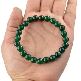 Reiki Crystal Products Natural Green Aventurine Bracelet 8 mm Round Bead Bracelet for Unisex