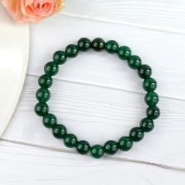 Reiki Crystal Products Natural Green Aventurine Bracelet 8 mm Round Bead Bracelet for Unisex